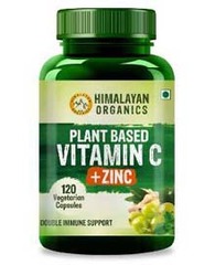 Himalayan Organics Plant Based Vitamin C with Zinc (120 Pills)