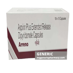 Generic Aggrenox (tm) Dipyridamole + Acetylsalicylic acid 200+25mg