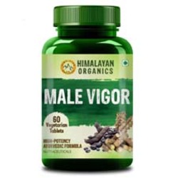 Himalayan Organics Male Vigor Supplement with Gokshur, Guduchi, Safed Musli, Mucuna Pruriens, Ashwagandha Extract (60 Pills)