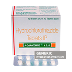 Generic Zide (tm) Hydrochlorothiazide 12.5, 25mg