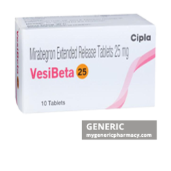 Generic Myrbetriq Er (tm) Mirabegron 25, 50mg