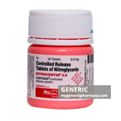 Generic Nitrostat (tm) Nitroglycerin 2.6, 6.4mg