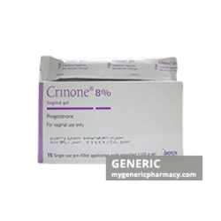 Generic Crinone (tm) Vaginal Gel 8% 1 gm, Progesterone (3 Tubes)