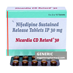Generic Adalat (tm) Nifedipine long acting 30 mg