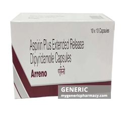 Generic Aggrenox (tm) Dipyridamole + Acetylsalicylic acid 200+25mg