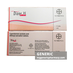 Generic Diane 35 (tm) Cyproterone (2mg) + Ethinyl Estradiol (0.035mg)