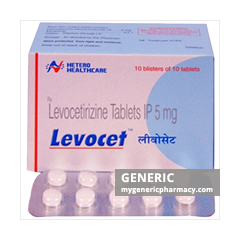 Generic Xyzal (tm) Levocetirizine 5mg