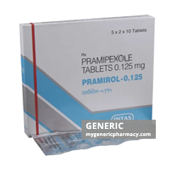 Generic Mirapex (tm) Pramipexole 0.125, 0.25, 0.5, 0.75, 1, 1.5mg