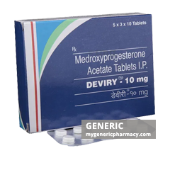 Generic Provera (tm) Medroxy Progesterone Acetate 10 mg