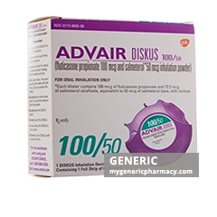 Generic Advair Diskus (tm) Fluticasone + Salmeterol 100-50, 250-50, 500-50mcg