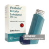 Generic Ventolin (tm) Albuterol inhaler 100 mcg 200mdi