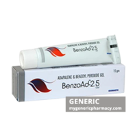 Generic Epiduo Adapalene (0.1% w/w) + Benzoyl Peroxide (2.5% w/w) 15gm (1 Tube)