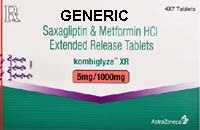 Generic Kombiglyze XR (tm) Saxagliptin (5mg) + Metformin (1000mg) (56 Pills)
