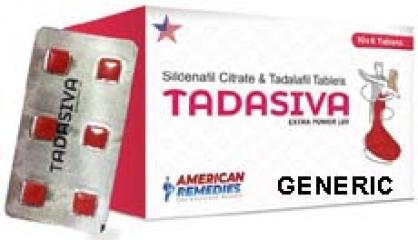 Generic TadaSiva (tm) Sildenafil 100 mg + Tadalafil 20 mg (60 Pills)